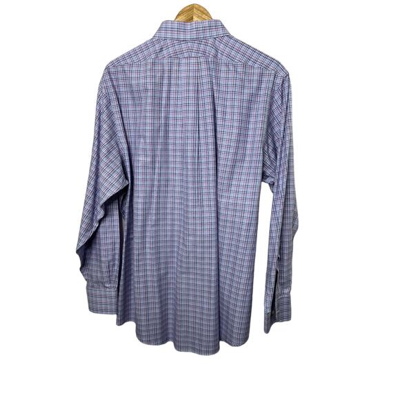 Brooks Brothers Purple Plaid Long Sleeve Button-Down Shirt Men's 17-4/5 - Picture 4 of 5